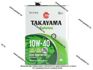 Масло TAKAYAMA 10W40 Safetec API SN/CF ACEA A3/B4 4л п/с 605517/6056037