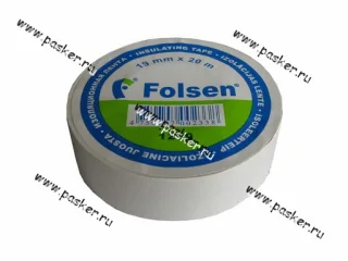 Изолента Folsen 19ммX20м 120мкм белая
