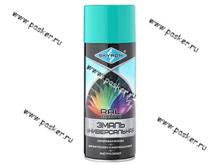 Краска Бирюзовая SKYRON RAL 5018 SR-15018 520мл аэрозольная