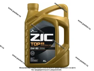 Масло ZIC  0W20 TOP ES API SP ACEA C5/C6 4л син 162045