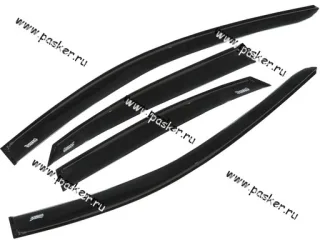 Дефлектор боковых окон Voron Glass Ford Focus-2 2005-2010 седан,х/б накладной 4шт
