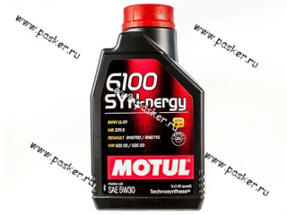 Масло Motul  5W30 6100 Syn-nergy API SL/CF ACEA A3/B4 1л син 112137/113252