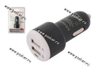 Разветвитель прикуривателя на 2 USB AUTOSTANDART 104272