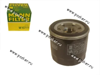 Фильтр масляный Ford Honda Hyundai Infiniti Kia Mazda Nissan Renault Subaru MANN W67/1