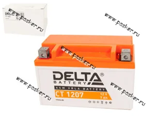 Аккумулятор DELTA CT 7Ач 1207 152х87х95 с/эл YTX7A-BS