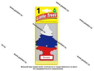 Ароматизатор LITTLE TREES Елочка российский флаг ваниль