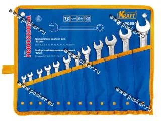 Ключи комбинированные 12 предметов 6-22 сумка KRAFT 700554