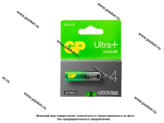 Батарейка GP AA LR6 Ultra Plus Alkaline G-Tech 15AUPA21-2CRSB4