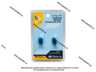Лампа 12V5W T10 W2.1x9.5d Blue Vision Clearlight CL-W5W-12V 2B (blue)