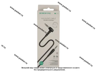 АУДИО Кабель AUX 3,5 Jack угловой 1м BOROFONE BL10 черный
