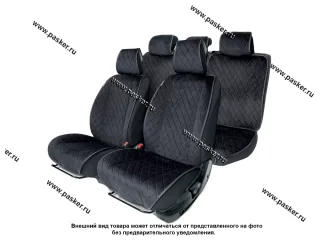 Накидка на сиденье AUTOPROFI ALC-1110 BK/BK алькантара черный