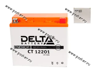 Аккумулятор DELTA CT 20Ач 12201 180x87x153 обр/п с/эл YTX20L-BS YTX20HL-BS YB16CL-B YB16L-B YB18L-A
