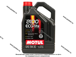 Масло Motul  5W30 8100 Eco-lite API SP-RC ILSAC GF-6a 4л син