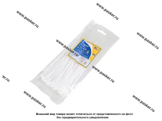 Хомут пластмассовый 2,5х150 ленточный KRAFT 50шт белый 880601