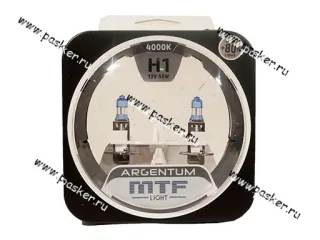 Лампа галоген 12V H1 55W P14.5s MTF Argentum +80%  4000К